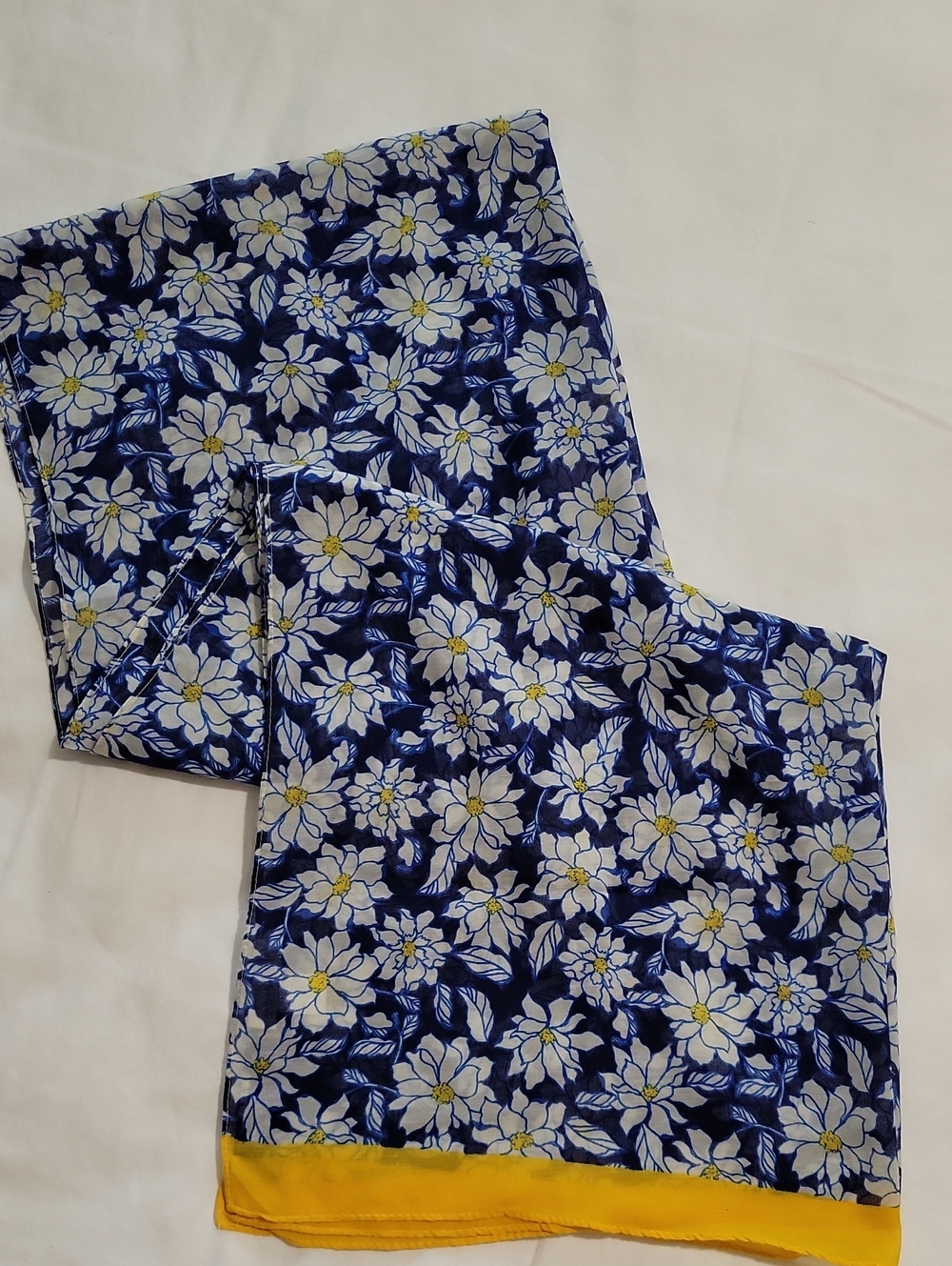 Make Your Offer: Charming Charlie Blue and Yellow Floral Scarf